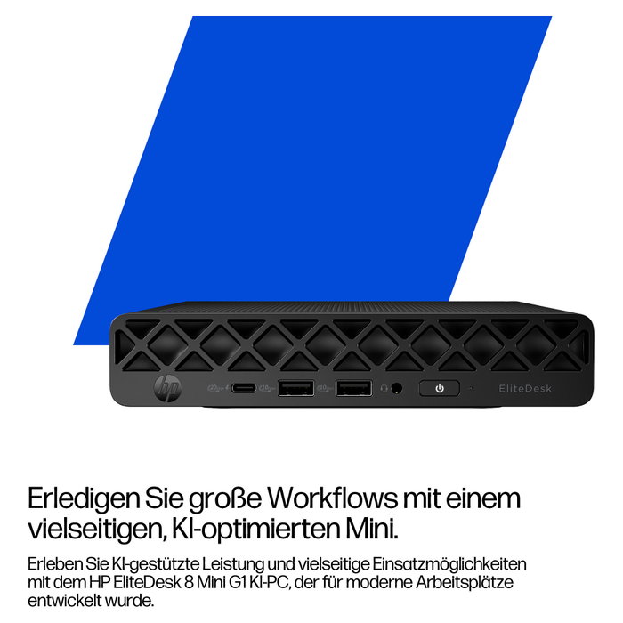 HP EliteDesk 8 Mini G1i CU5 235T con 16GB RAM, 512GB SSD y Windows 11 Pro