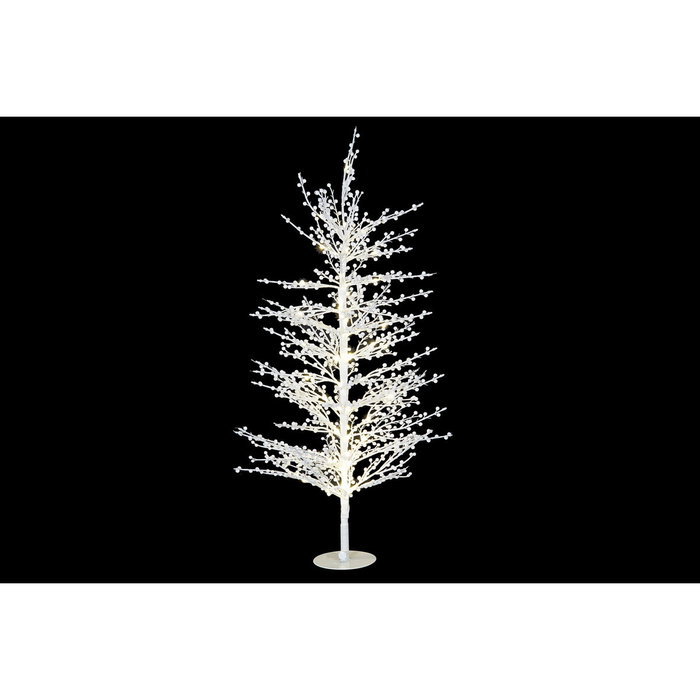 DKD Home Decor Árbol de Navidad LED de Metal Blanco 45x45x90 cm con 56 Luces