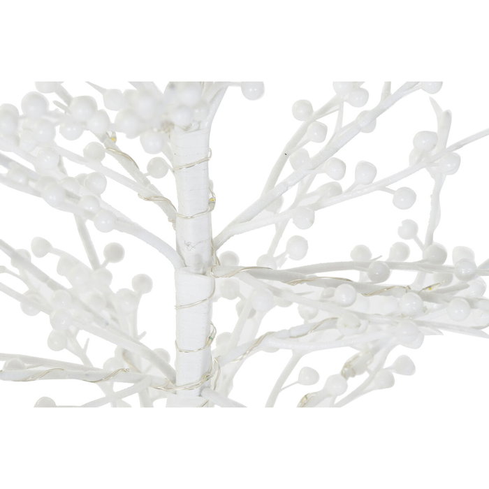 DKD Home Decor Árbol de Navidad LED de Metal Blanco 45x45x90 cm con 56 Luces