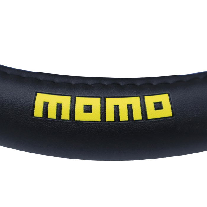 Momo Funda Volante Fun Black-Yellow M 38-39 cm MOMLSWC0FUNBY - Protección y Agarre Cómodo y Seguro