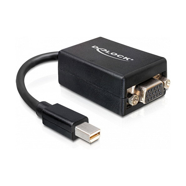 DeLOCK Adaptador de vídeo Mini DisplayPort a VGA 65256, Negro DeLOCK Adaptador de vídeo Mini DisplayPort a VGA 65256, Negro