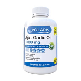 Polaris Aceite de Ajo 1000 mg 100 cápsulas - Complemento alimenticio para circulación e inmunidad
