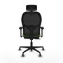 PIQUERAS Y CRESPO Silla de oficina Jorquera Sincro/Traslack Pistacho y Negro