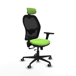 PIQUERAS Y CRESPO Silla de oficina Jorquera Sincro/Traslack Pistacho y Negro