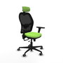 PIQUERAS Y CRESPO Silla de oficina Jorquera Sincro/Traslack Pistacho y Negro
