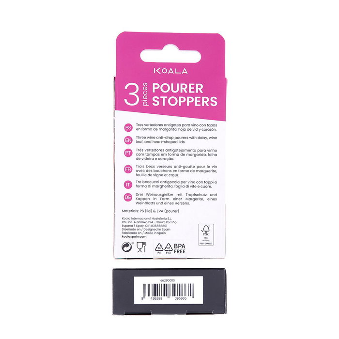 Set 3 Tapones Poliestireno y Polietileno Tapon Koala 3,5x3,3 cm