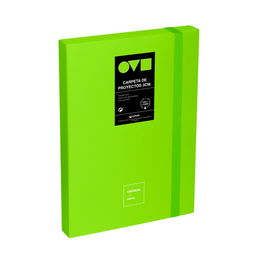 Grafoplás Caja Proyectos Unequal Minimal 91271021 Verde Polyfoam Folio Cierre Goma 30mm