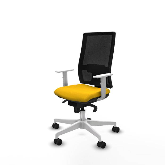 PIQUERAS Y CRESPO Silla de oficina Horna con mecanismo Sincro, Amarillo y Negro PIQUERAS Y CRESPO Silla de oficina Horna con mecanismo Sincro, Amarillo y Negro