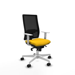 PIQUERAS Y CRESPO Silla de oficina Horna con mecanismo Sincro, Amarillo y Negro