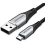 Vention Cable USB 2.0 A macho a MicroUSB macho 50cm (0.5m) Negro - 480 Mbps, 3A