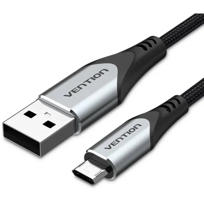 Vention Cable USB 2.0 A macho a MicroUSB macho 50cm (0.5m) Negro - 480 Mbps, 3A Vention Cable USB 2.0 A macho a MicroUSB macho 50cm (0.5m) Negro - 480 Mbps, 3A
