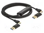 DeLOCK Cable de enlace de datos USB Type-C 5 Gbps con interruptor KM, 2 m