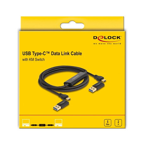 DeLOCK Cable USB C USB C 5 Gbps 2 m con Adaptador a USB A, Negro - 89007 DeLOCK Cable USB C USB C 5 Gbps 2 m con Adaptador a USB A, Negro - 89007