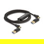 DeLOCK Cable USB C USB C 5 Gbps 2 m con Adaptador a USB A, Negro - 89007