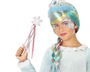 Varita Mágica Plateada Con Copo De Nieve Y Cintas Rosas para Princesa Del Hielo - Accesorio Disfraz Niña