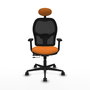 PIQUERAS Y CRESPO Silla de oficina Jorquera Naranja y Negro