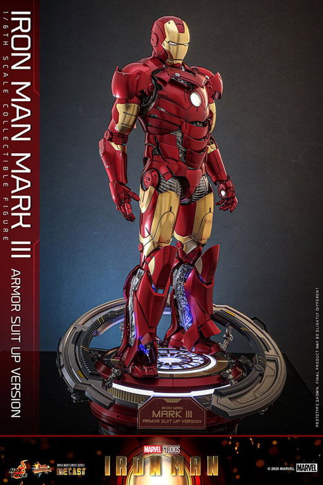 Hot Toys Iron Man Mark III (Armor Suit Up Version) Movie Masterpiece Diecast 1/6