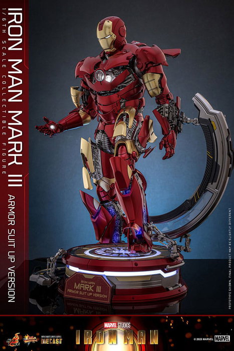 Hot Toys Iron Man Mark III (Armor Suit Up Version) Movie Masterpiece Diecast 1/6