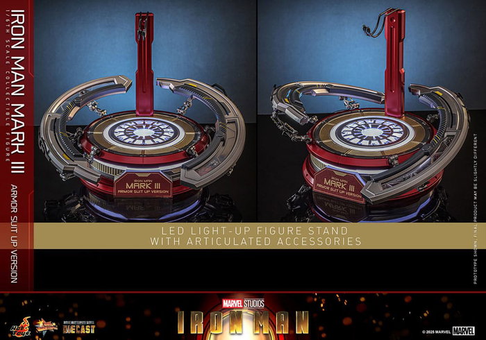 Hot Toys Iron Man Mark III (Armor Suit Up Version) Movie Masterpiece Diecast 1/6