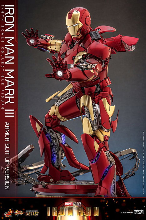 Hot Toys Iron Man Mark III (Armor Suit Up Version) Movie Masterpiece Diecast 1/6