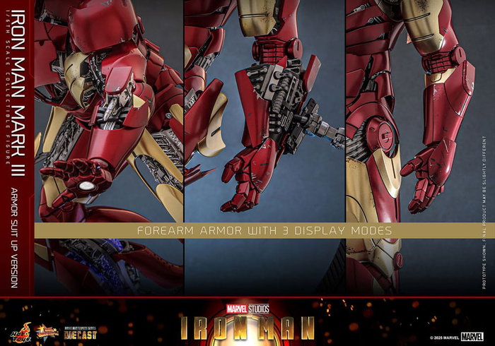 Hot Toys Iron Man Mark III (Armor Suit Up Version) Movie Masterpiece Diecast 1/6