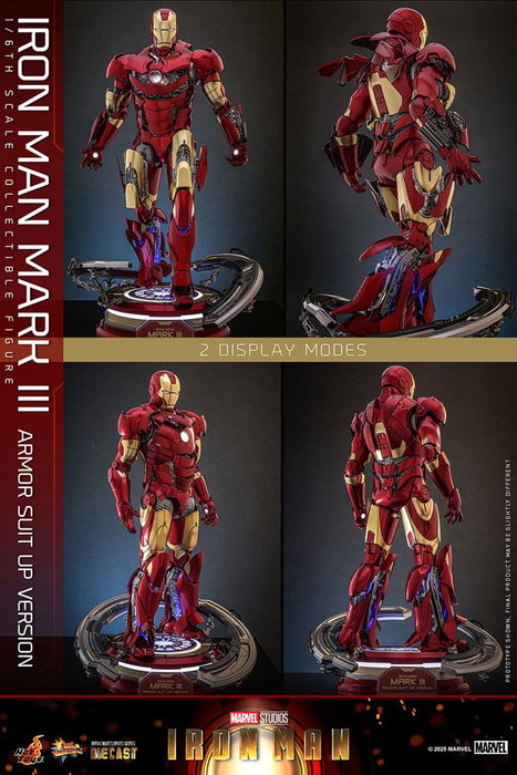 Hot Toys Iron Man Mark III (Armor Suit Up Version) Movie Masterpiece Diecast 1/6