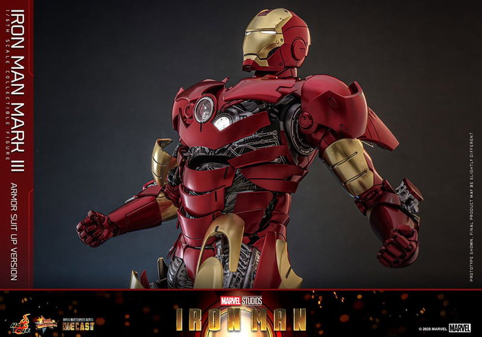 Hot Toys Iron Man Mark III (Armor Suit Up Version) Movie Masterpiece Diecast 1/6