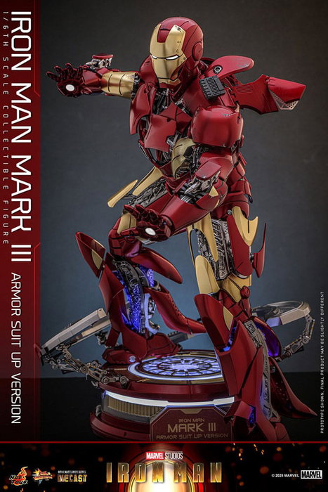 Hot Toys Iron Man Mark III (Armor Suit Up Version) Movie Masterpiece Diecast 1/6