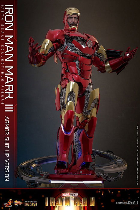Hot Toys Iron Man Mark III (Armor Suit Up Version) Movie Masterpiece Diecast 1/6