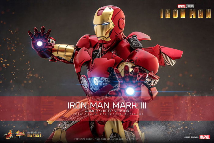 Hot Toys Iron Man Mark III (Armor Suit Up Version) Movie Masterpiece Diecast 1/6