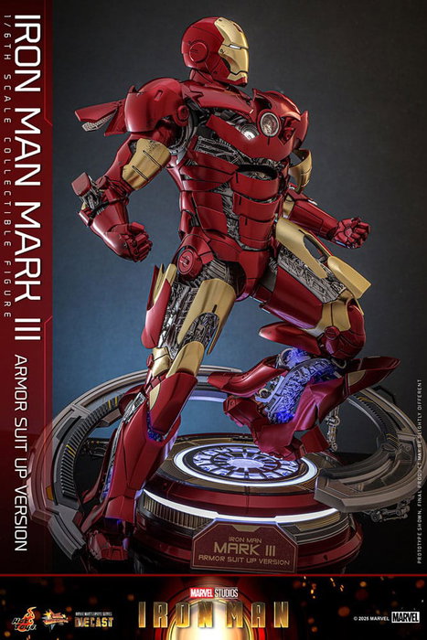 Hot Toys Iron Man Mark III (Armor Suit Up Version) Movie Masterpiece Diecast 1/6