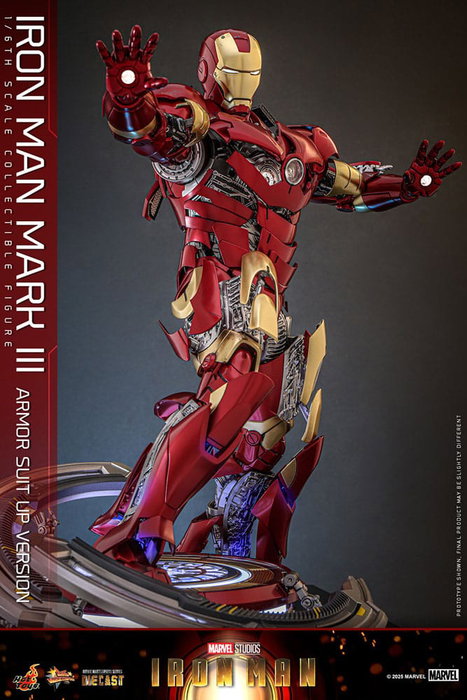Hot Toys Iron Man Mark III (Armor Suit Up Version) Movie Masterpiece Diecast 1/6