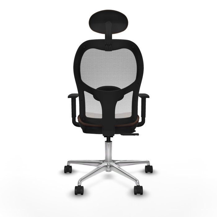 PIQUERAS Y CRESPO Silla de oficina Jorquera con mecanismo Sincro/Traslack Marrón/Blanco