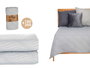 Giftdecor Colcha Cama Agua Gris 180x260 cm (Set de 4)