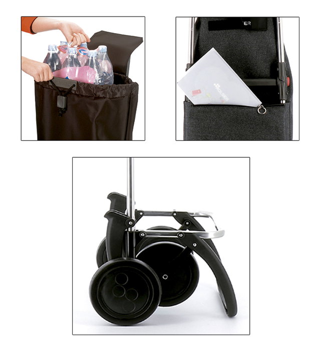 Rolser SBELTA TWEED4.2 Carrito de la compra con bolsa de cuadros negro Rolser SBELTA TWEED4.2 Carrito de la compra con bolsa de cuadros negro