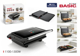 Basic Home Parrilla Eléctrica Doble 1100-1300W