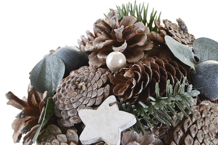DKD Home Decor Centro Mesa Navidad Fantasia Natural Blanco Piñas 20 x 20 x 18 cm (2 Unidades) DKD Home Decor Centro Mesa Navidad Fantasia Natural Blanco Piñas 20 x 20 x 18 cm (2 Unidades)