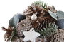 DKD Home Decor Centro Mesa Navidad Fantasia Natural Blanco Piñas 20 x 20 x 18 cm (2 Unidades)