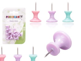 Pincello Chinchetas 10 Pzs Grande Surtidos Colores 8x12.5x2.5cm (Set de 48)