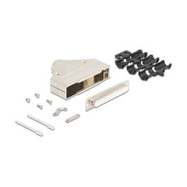 DeLOCK 67137 Carcasa de conector Sub-D de 37 pines en metal, Hembra, Plata
