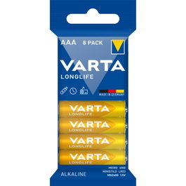 VARTA Batería AAA (LR03) 1.5V Longlife - Pack de 8