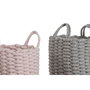 DKD Home Decor Set de 3 Cestas de Cuerda Surtidas