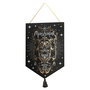 WIDDOP & CO Colgante de Pared Morsmorde Death Eater Harry Potter - Brillante, Negro con Detalles Dorados y Blanco, Incluye Cuerda y Borla