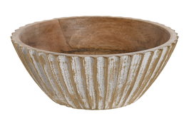 DKD Home Decor Bol de Mango Decapé Dorado 15x15x8 cm