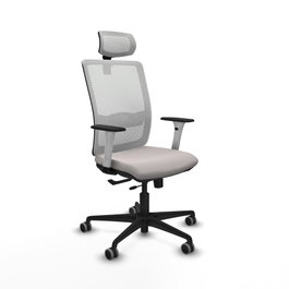PIQUERAS Y CRESPO Silla de oficina Haches con mecanismo Sincro/Traslack en color Blanco