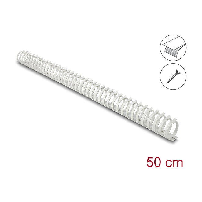 DeLOCK Canal de cables flexible autoadhesivo o atornillable 34 x 35 mm, 50 cm, gris DeLOCK Canal de cables flexible autoadhesivo o atornillable 34 x 35 mm, 50 cm, gris