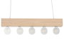 DKD Home Decor Lámpara Techo Urban 10 x 30 x 80 cm Marron Claro Blanco Madera