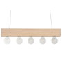 DKD Home Decor Lámpara de Techo de Madera 80x10x30 con 5 Bombillas E27