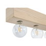 DKD Home Decor Lámpara de Techo de Madera 80x10x30 con 5 Bombillas E27