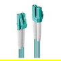 LINDY 46372 Cable de Fibra Óptica Duplex LC a LC OM3 Multimodo 3m 50/125µm Turquesa